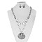 TRENDY CLAM SHELL PENDANT PEARL NECKLACE SET SLN1766