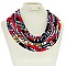 Trendy 6 Line Kente Pattern Necklace Set SLN1794