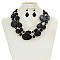 Trendy Multilayer Semi Precious Fashion Necklace Set SLN1800