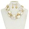 Trendy Multilayer Semi Precious Fashion Necklace Set SLN1800