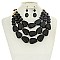 Trendy Multilayer Semi Precious Fashion Necklace Set SLN1801