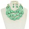 Trendy Multilayer Semi Precious Fashion Necklace Set SLN1801