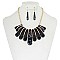 TRENDY GLASS PENDANTS CHAIN NECKLACE SET SLN1887