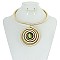 TRENDY WRAPPED NECKLACE SET W/ SWIRL PENDANT SLN1905