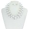 TRENDY ACRYLIC SQ BEADS AND ROUND BEAD NECKLACE SET SLN1927
