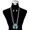 EXOTIC NAVAJO PEARL SQUASH BLOSSOM NECKLACE SET SLN1944