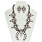 EXOTIC NAVAJO PEARL SQUASH BLOSSOM NECKLACE SET SLN1945