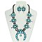 EXOTIC NAVAJO PEARL SQUASH BLOSSOM NECKLACE SET SLN1945