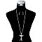 TRENDY SQUASH BLOSSOM TURQUOISE PENDANT NECKLACE SET 27"+ 3" EXT SLN1946