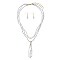 LRG STONE PENDANT BEADED NECKLACE SET