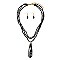 LRG STONE PENDANT BEADED NECKLACE SET
