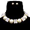 RHINESTONE CUBES BEADED NECKLACE SET