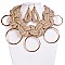 GLITZY TANGLED HOOPS NECKLACE SET