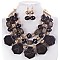BIG BEADS AND NUTS 3LINE NECKLACE SET