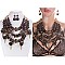 3LINES BEADS AND NUTS NECKLACE SET