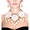 LRG ROSES PEARLS AND GEMS NECKLACE SET