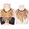 LRG DROP LEAVES BIB NECKLACE SET