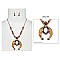 Western Squash Blossom Stone & Cork Necklace Set
