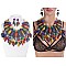 MULTI-CHARM BEADS COLLAR NECKLACE SET