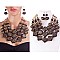 TRIBAL 3-LINE BEAD CHARMS COLLAR NECKLACE SET
