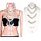 MULTI-LAYERED LUCITE SLABS AND PEARLS NECKLACE SET