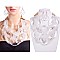 TWISTED BEADS IN CLEAR DISCS NECKLACE SET