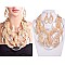 TWISTED BEADS IN CLEAR DISCS NECKLACE SET