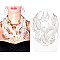 TWISTED BEADS IN CLEAR DISCS NECKLACE SET