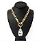 RHINESTONE TEARDROP PENDANT CHAIN NECKLACE SET