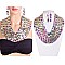 LAYERED LRG STONE BIB NECKLACE SET