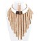 FASHION METAL DROP BIB NECKLACE SET