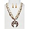 SQUASH BLOSSOM BEADED NECKLACE SET