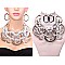 CHUNKY BEADS AND RINGS ROPED NECKLACE SET