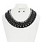 MULTI LAYER PEARL AND CHAIN NECKLACE SET