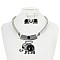 ELEPHANT PENDANT METAL NECKLACE SET