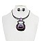 METAL DROP NECKLACE SET