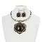LRG STONE PENDANT NECKLACE SET