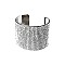 METAL CUFF BRACELET WITH RHINESTONES