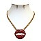 LIP RHINESTONE NECKLACE SET