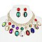 RHINESTONE STATEMENT NECKLACE SET