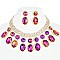 RHINESTONE STATEMENT NECKLACE SET