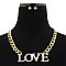 LOVE PENDANT METAL CHAIN NECKLACE