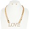 LOVE PENDANT METAL CHAIN NECKLACE
