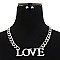 LOVE PENDANT METAL CHAIN NECKLACE