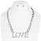 LOVE PENDANT METAL CHAIN NECKLACE
