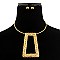 TEXTURED METAL PENDANT THIN WIRE NECKLACE