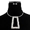 TEXTURED METAL PENDANT THIN WIRE NECKLACE