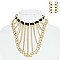 METAL CHAIN BIB NECKLACE SET