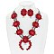 Western Navajo Floral SQUASH Blossom Necklace Earring Set