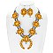 Western Navajo Floral SQUASH Blossom Necklace Earring Set